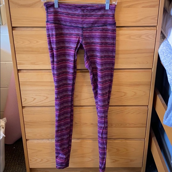 Purple/Striped Lululemon Leggings - Picture 1 of 4
